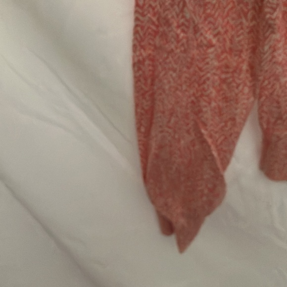 Banana Republic: Pink/Cream cardigan sweater- abstract pattern- lightweight- M - Picture 8 of 16